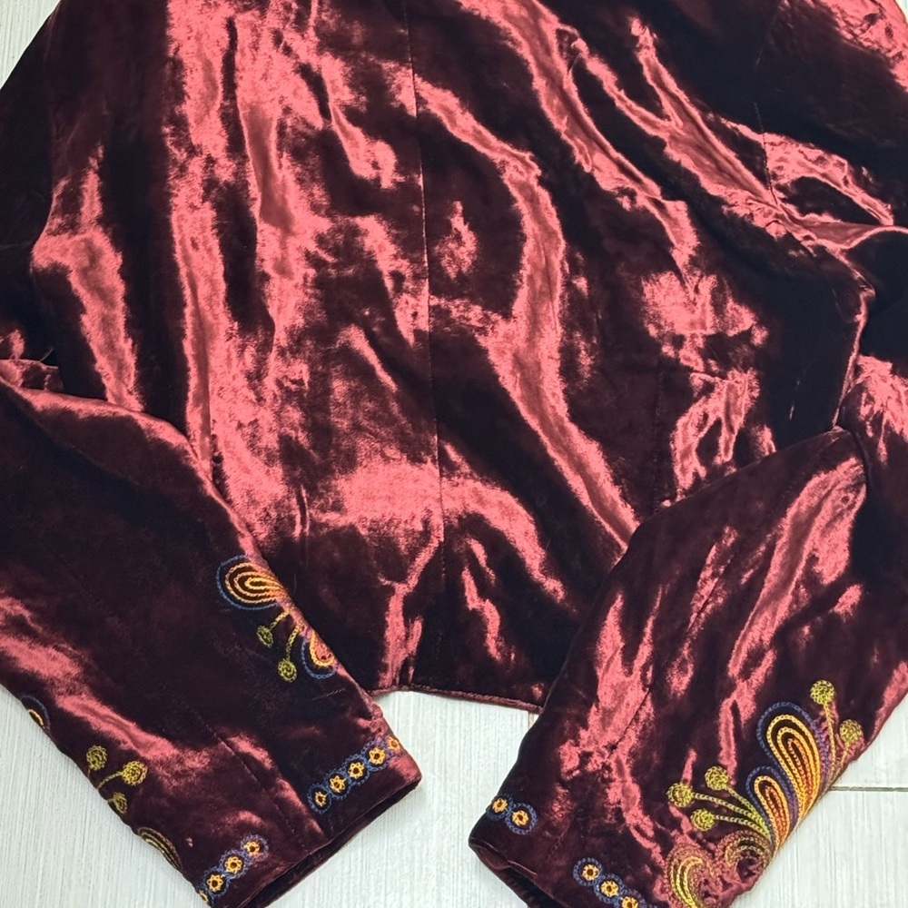 Double D Ranch Portia heavily embroidered adorned velvet jacket - Picture 6 of 14